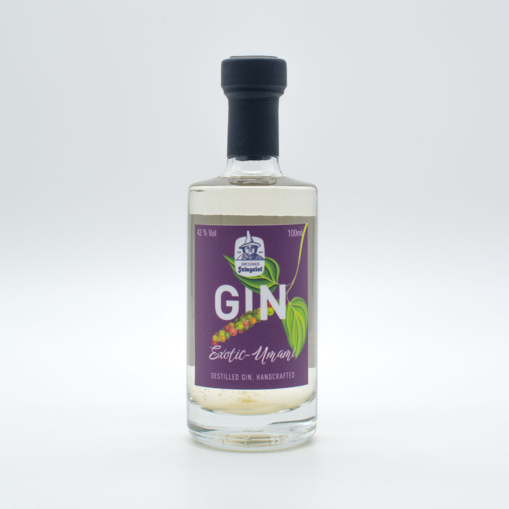 Produktfoto Dresdner Feingeist Gin Exotic Umami kleine Flasche